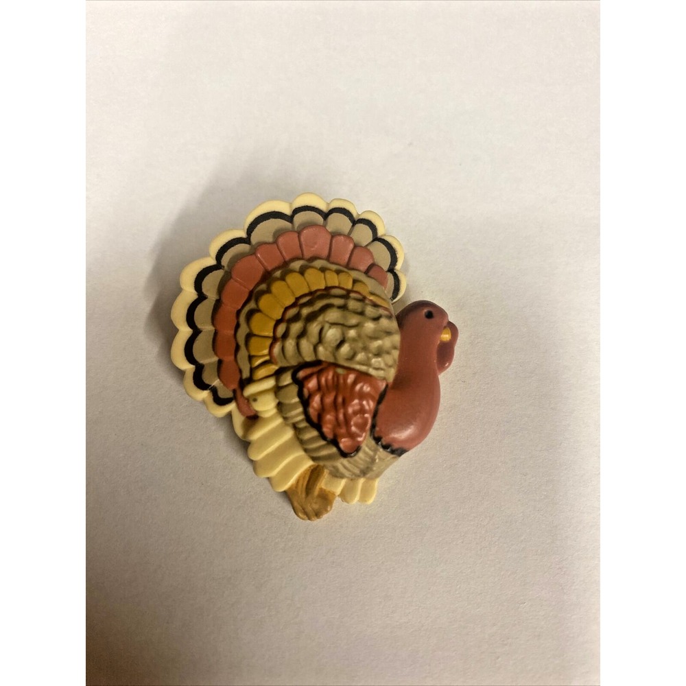 Vintage Hallmark Turkey Pin  1 3/4" Thanksgiving